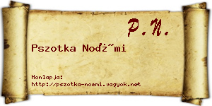 Pszotka Noémi névjegykártya